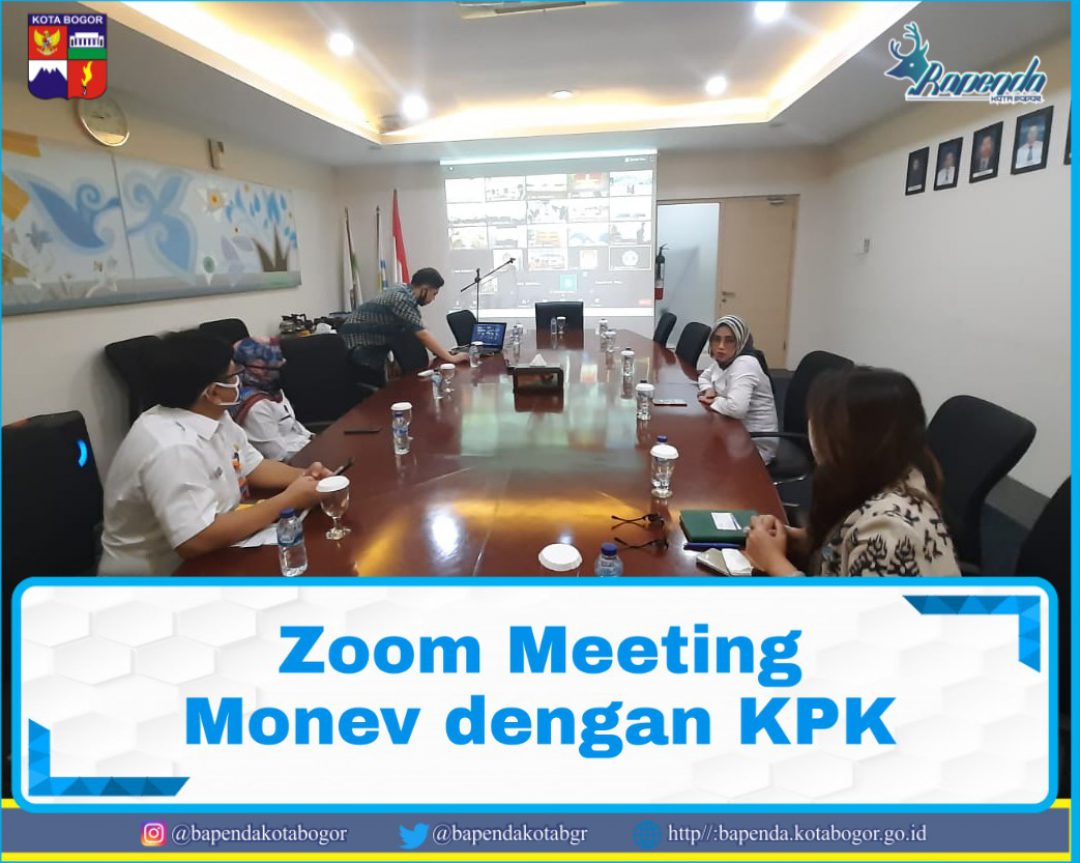 Zoom meeting Monev bersama KPK RI